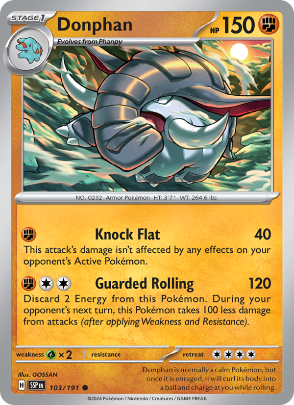 SSP Surging Sparks 103/252 Donphan (Common - reverse)