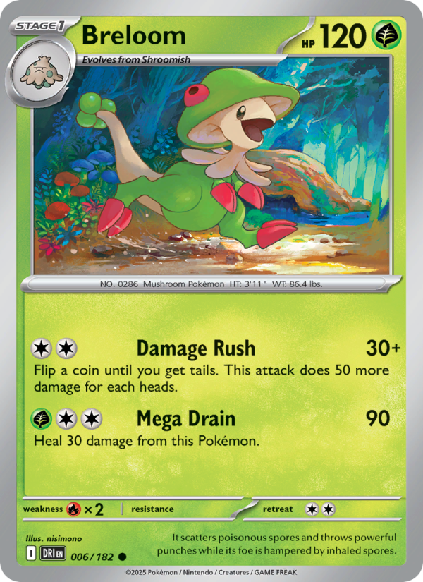 DRI Destined Rivals 006/244 Breloom (Common - reverse)
