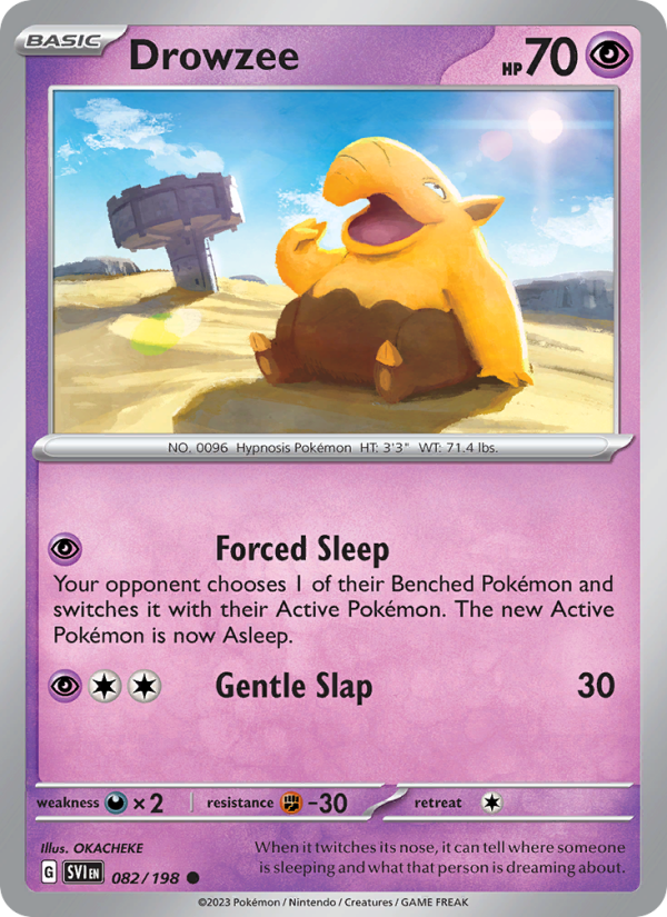 SV Scarlet & Violet 082/258 Drowzee (Common - reverse)