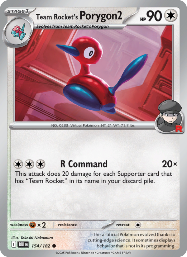 DRI Destined Rivals 154/244 Team Rocket's Porygon2 (Common - normal)