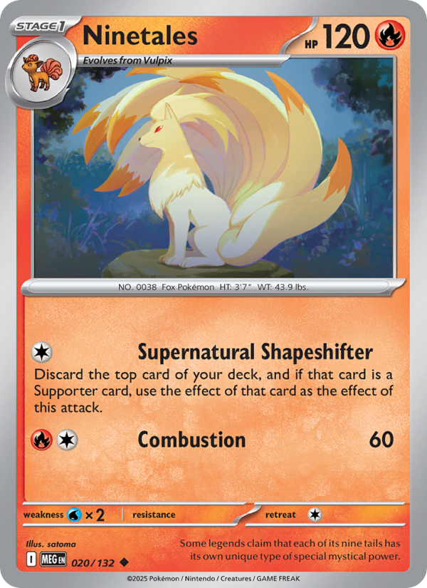 MEG Mega Evolution 020/188 Ninetales (Uncommon - holo)