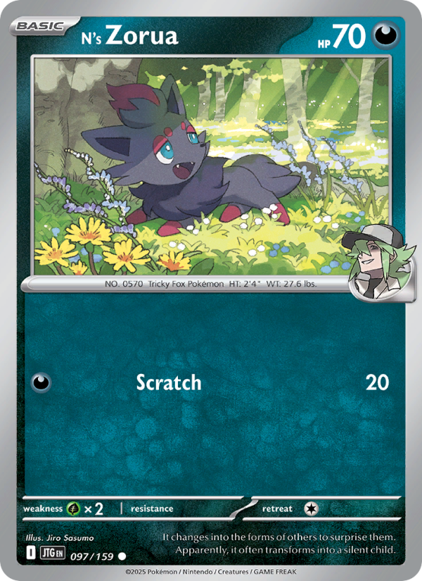 JTG Journey Together 097/190 N's Zorua (Common - normal)