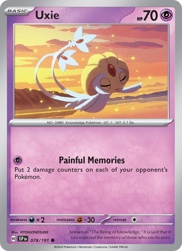 SSP Surging Sparks 078/252 Uxie (Common - reverse)