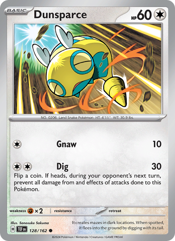 TEF Temporal Forces 128/218 Dunsparce (Common - normal)