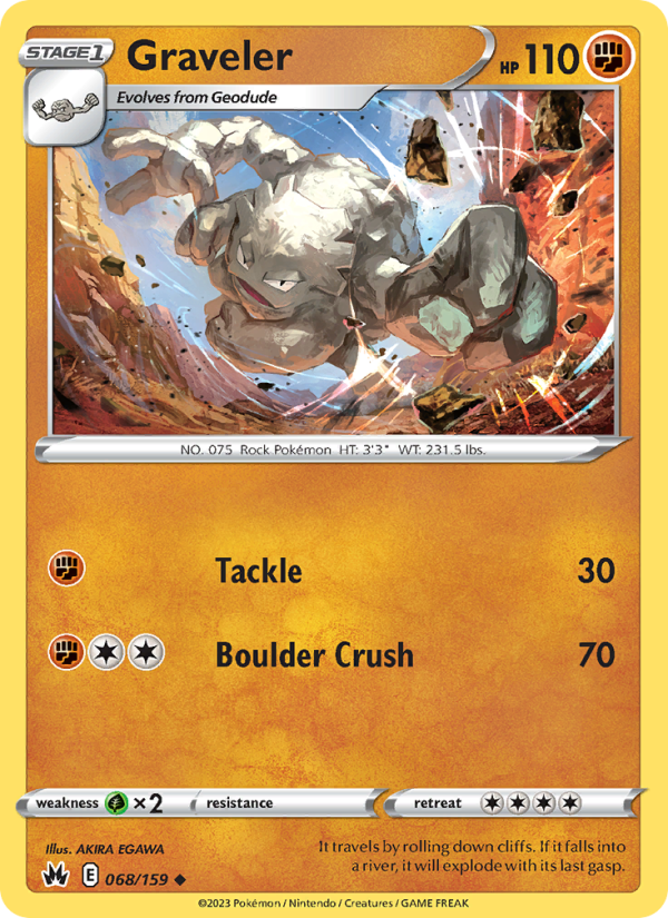 CRZ Crown Zenith 068/230 Graveler (Uncommon - reverse)