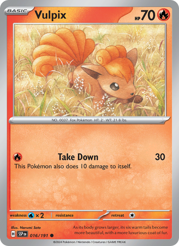 SSP Surging Sparks 016/252 Vulpix (Common - reverse)
