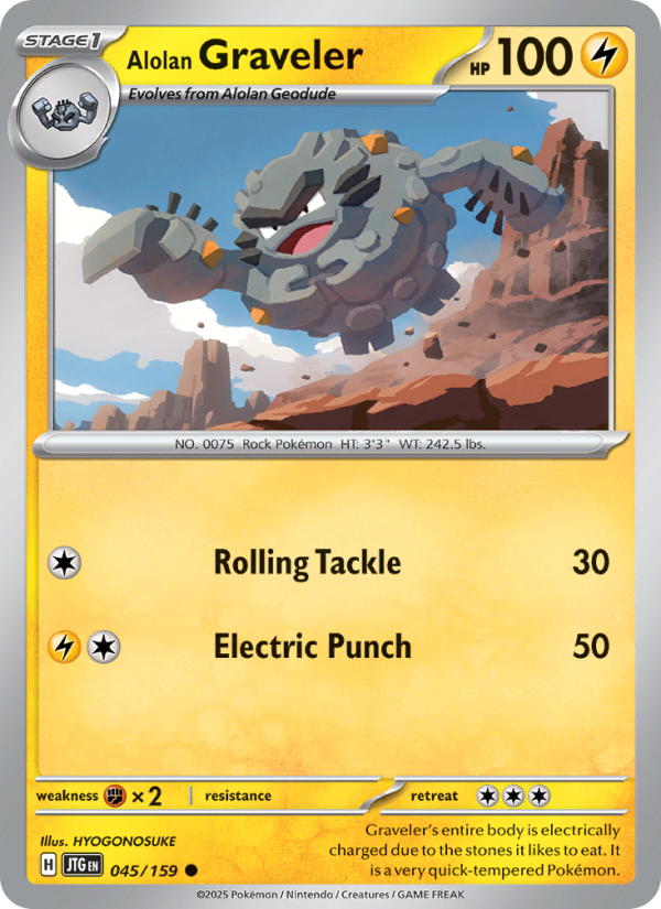 JTG Journey Together 045/190 Alolan Graveler (Common - normal)