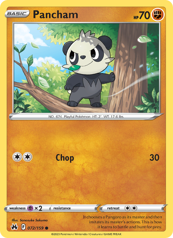 CRZ Crown Zenith 072/230 Pancham (Common - reverse)