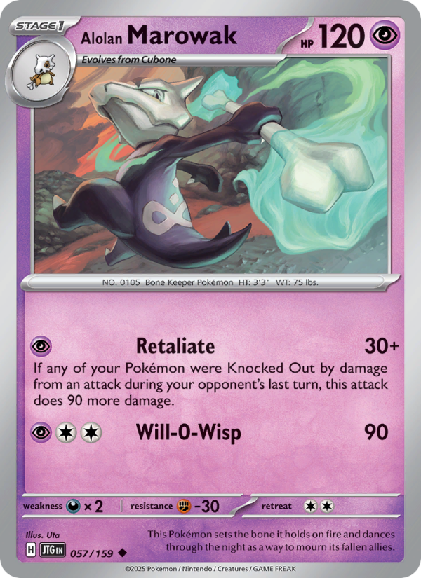 JTG Journey Together 057/190 Alolan Marowak (Uncommon - normal)