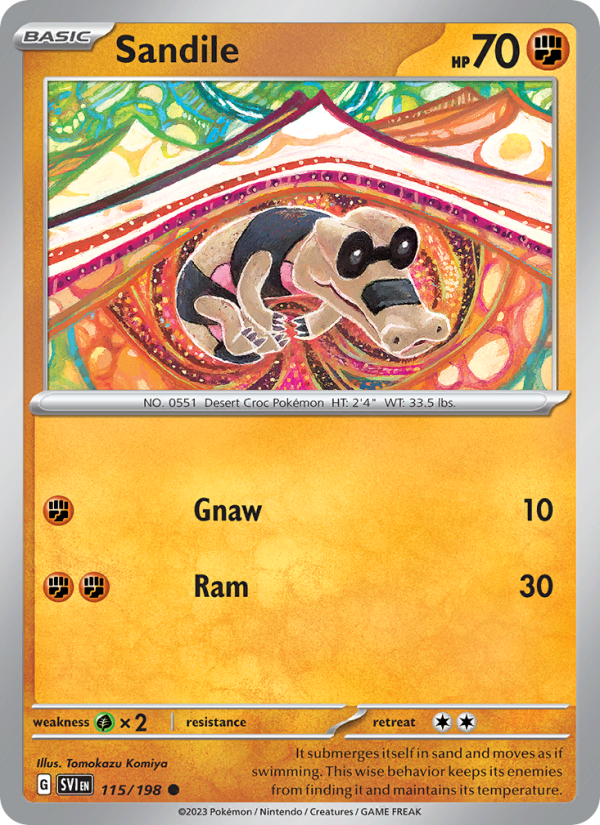 SV Scarlet & Violet 115/258 Sandile (Common - normal)