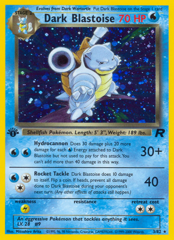 RO Team Rocket 3/83 Dark Blastoise (Rare - holo-1st-edition)