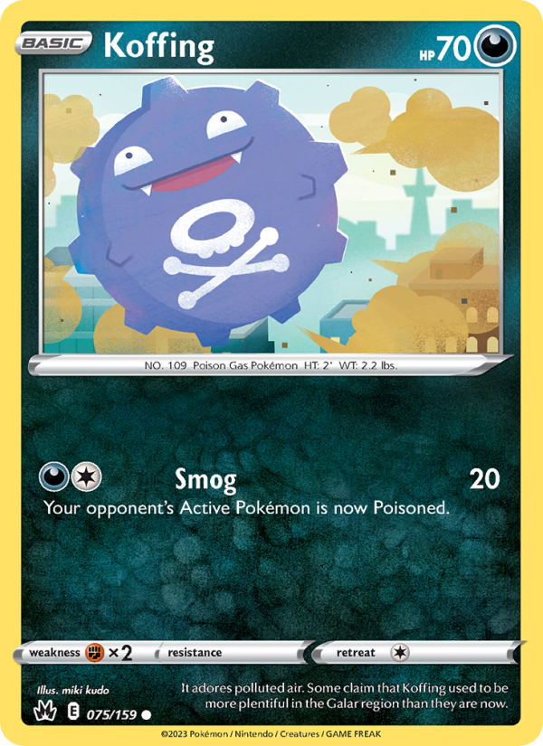 CRZ Crown Zenith 075/230 Koffing (Common - reverse)