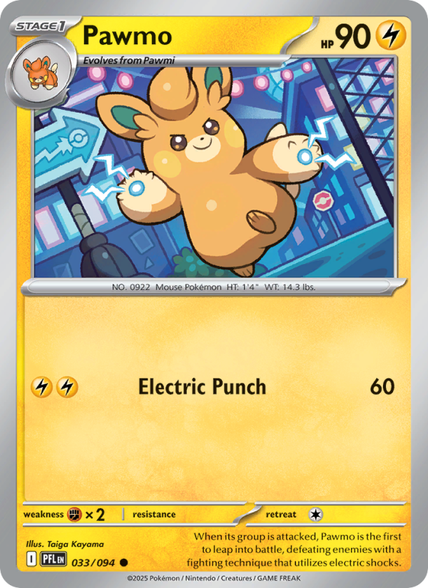 PFL Phantasmal Flames 033/130 Pawmo (Common - reverse)