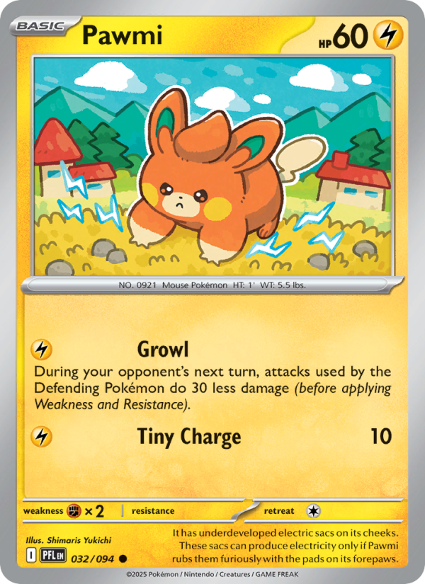 PFL Phantasmal Flames 032/130 Pawmi (Common - reverse)
