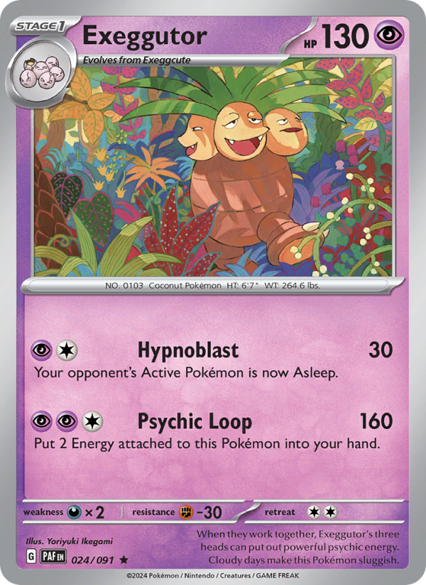 PAF Paldean Fates 024/245 Exeggutor (Rare - reverse)