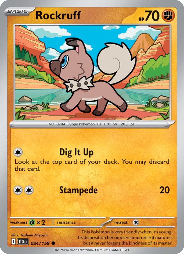 JTG Journey Together 084/190 Rockruff (Common - normal)