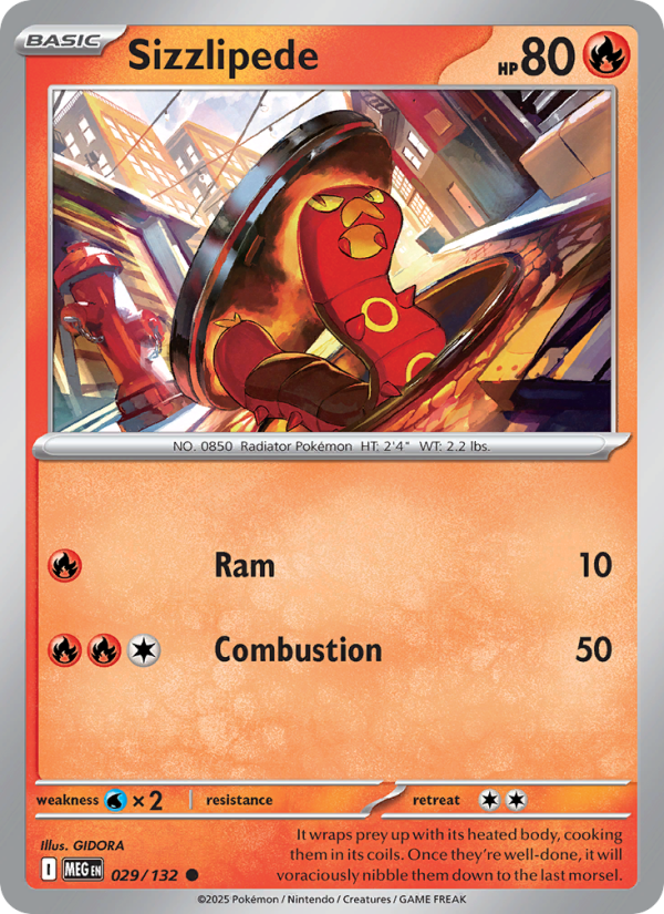 MEG Mega Evolution 029/188 Sizzlipede (Common - normal)