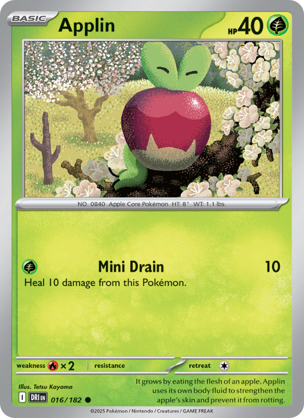 DRI Destined Rivals 016/244 Applin (Common - normal)