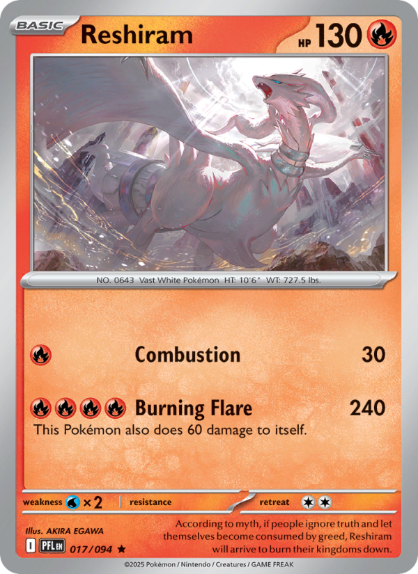 PFL Phantasmal Flames 017/130 Reshiram (Rare - reverse)
