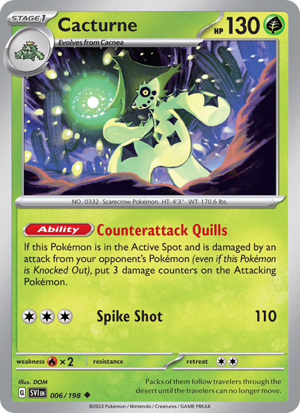 SV Scarlet & Violet 006/258 Cacturne (Uncommon - normal)