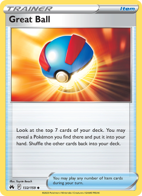 CRZ Crown Zenith 132/230 Great Ball (Uncommon - reverse)