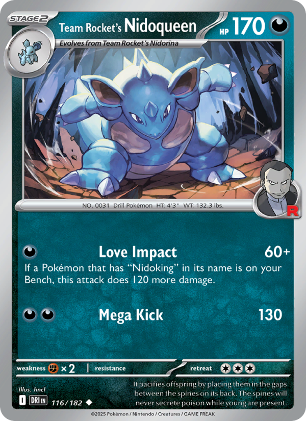 DRI Destined Rivals 116/244 Team Rocket's Nidoqueen (Uncommon - normal)