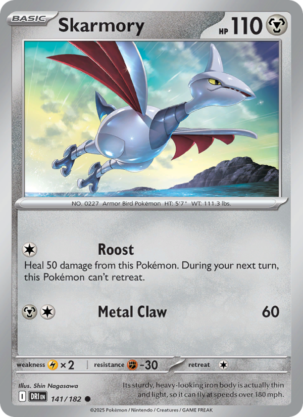 DRI Destined Rivals 141/244 Skarmory (Common - reverse)