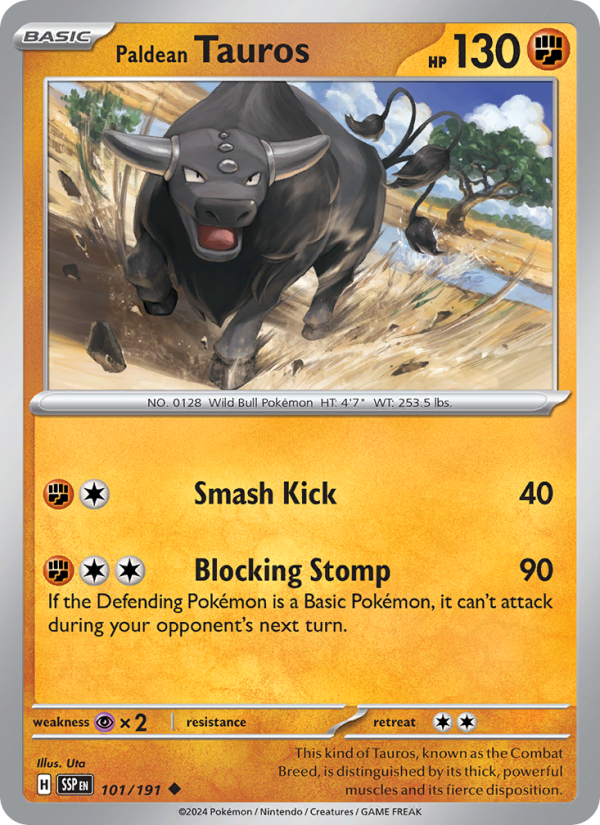 SSP Surging Sparks 101/252 Paldean Tauros (Uncommon - normal)