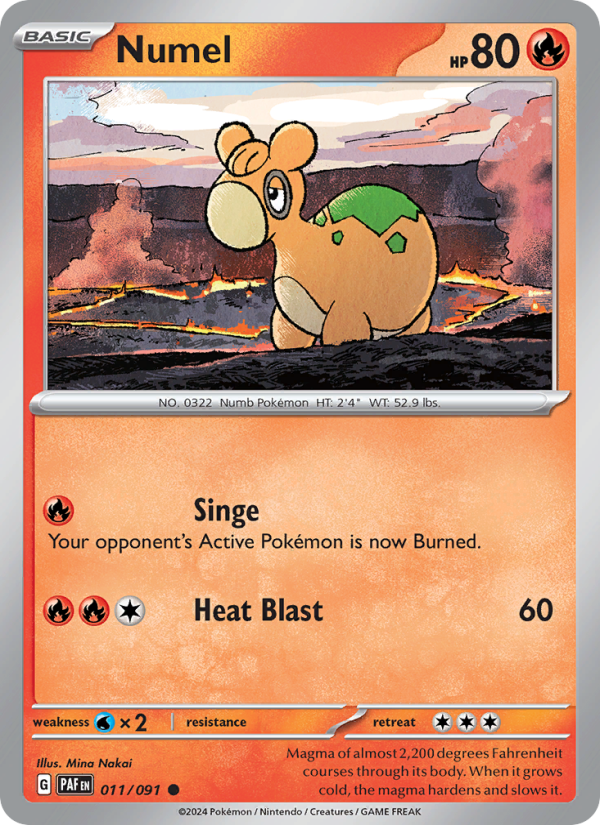 PAF Paldean Fates 011/245 Numel (Common - normal)