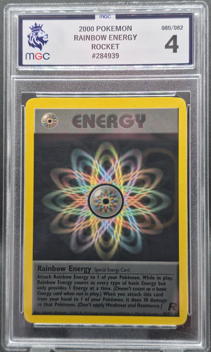 Rainbow Energy - MGC Graded 4 - 80/82 - Rocket 2000 - Pokemon