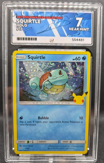 Squirtle - ACE Graded 7 - 17/25 - 2021 McDonalds Collection - Pokemon