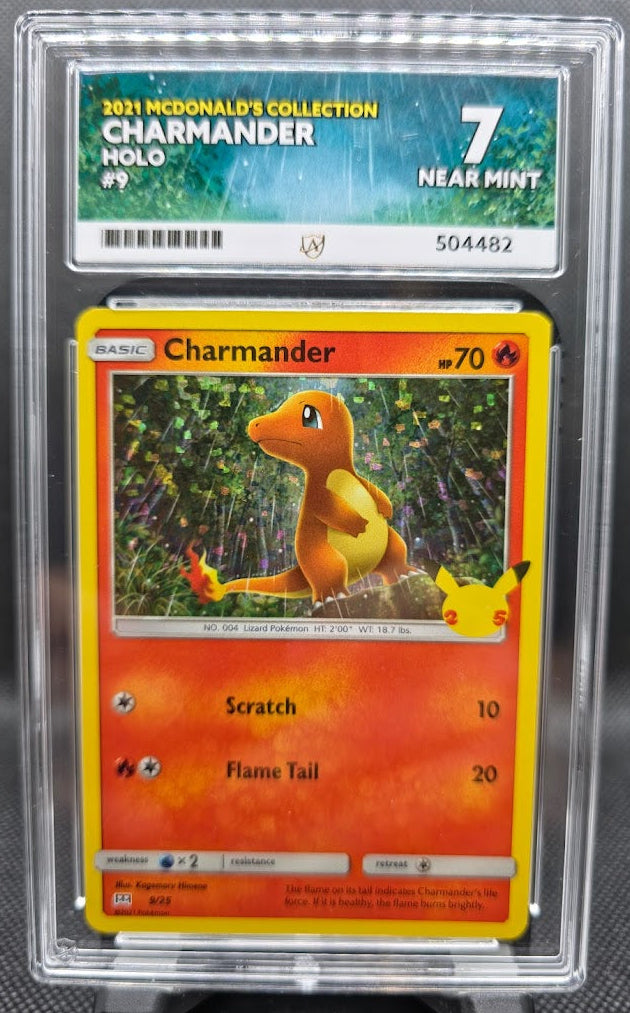 Charmander - ACE Graded 7 - 9/25 - 2021 McDonalds Collection - Pokemon