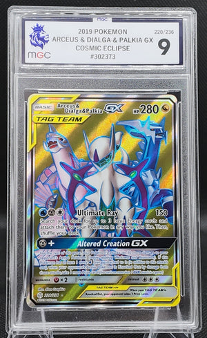 Arceus & Dialga & Palkia GX - MGC Graded 9 - 220/236 - 2019 Cosmic Eclipse - Pokemon