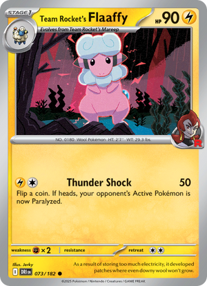 DRI Destined Rivals 073/244 Team Rocket's Flaaffy (Common - normal)