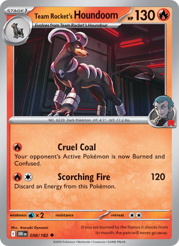 DRI Destined Rivals 038/244 Team Rocket's Houndoom (Uncommon - normal)