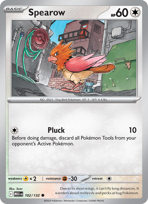 MEG Mega Evolution 102/188 Spearow (Common - reverse)