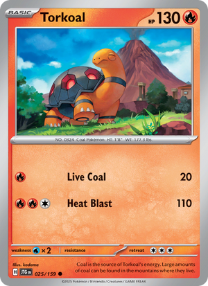 JTG Journey Together 025/190 Torkoal (Common - reverse)