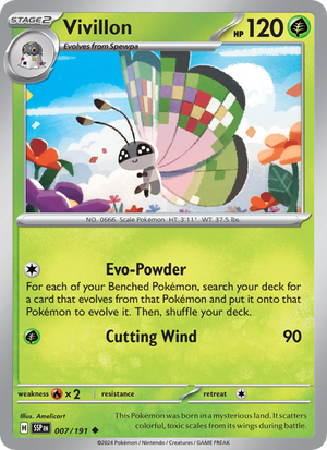SSP Surging Sparks 007/252 Vivillon (Uncommon - reverse)