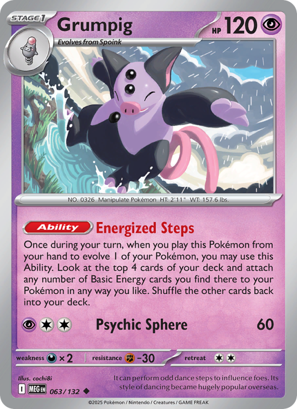 MEG Mega Evolution 063/188 Grumpig (Uncommon - reverse)