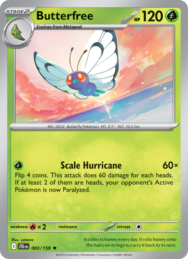 JTG Journey Together 003/190 Butterfree (Rare - holo)