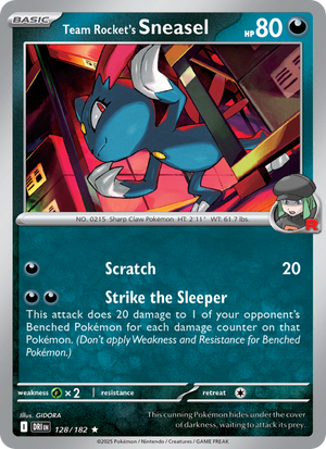 DRI Destined Rivals 128/244 Team Rocket's Sneasel (Rare - holo)
