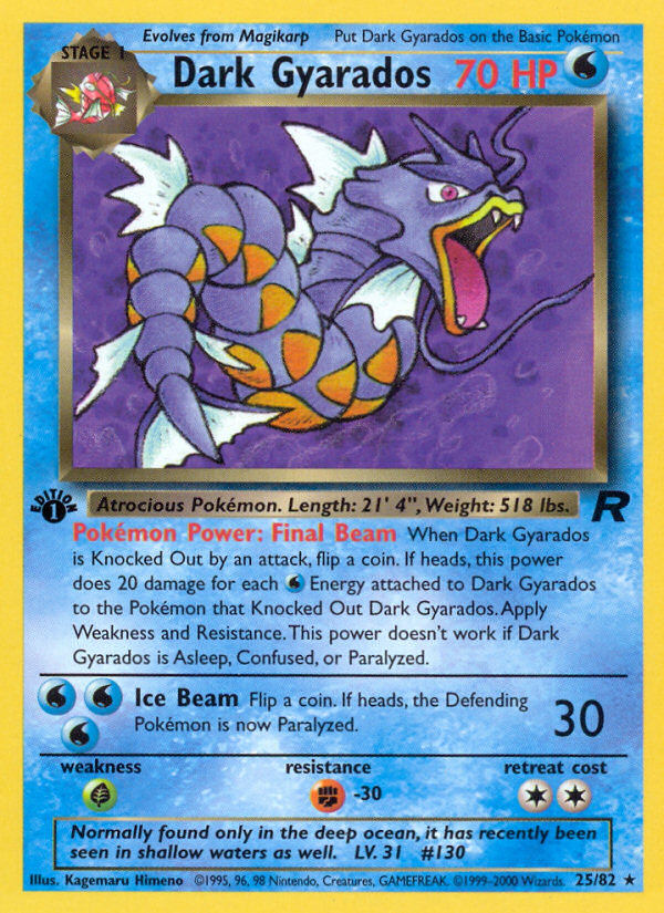 RO Team Rocket 25/83 Dark Gyarados (Rare - normal-1st-edition)