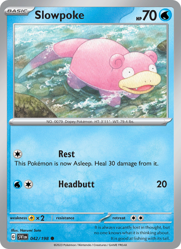 SV Scarlet & Violet 042/258 Slowpoke (Common - reverse)