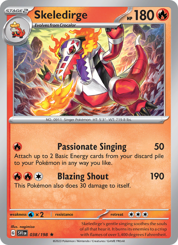 SV Scarlet & Violet 038/258 Skeledirge (Rare - holo)