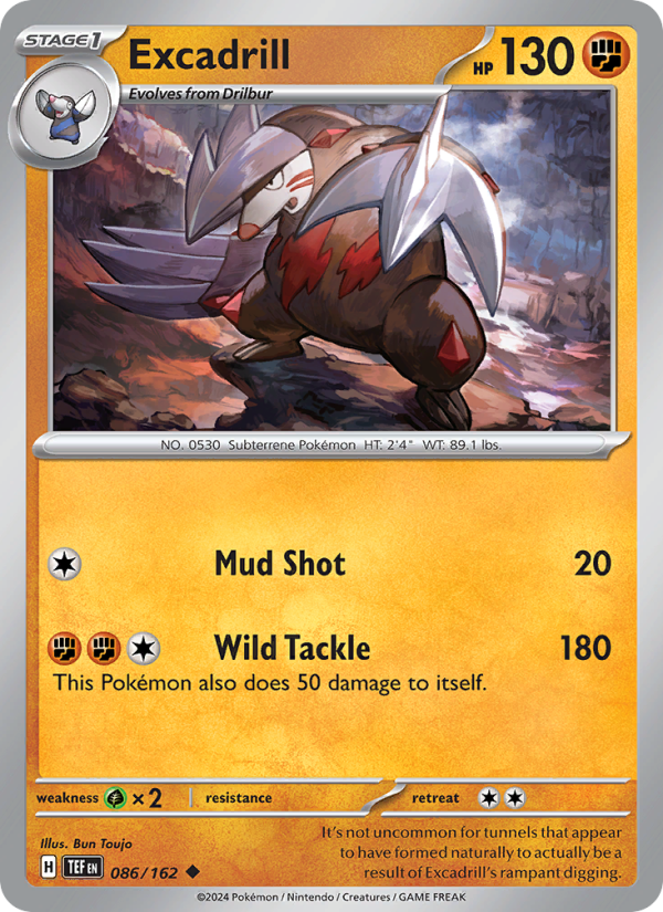 TEF Temporal Forces 086/218 Excadrill (Uncommon - reverse)