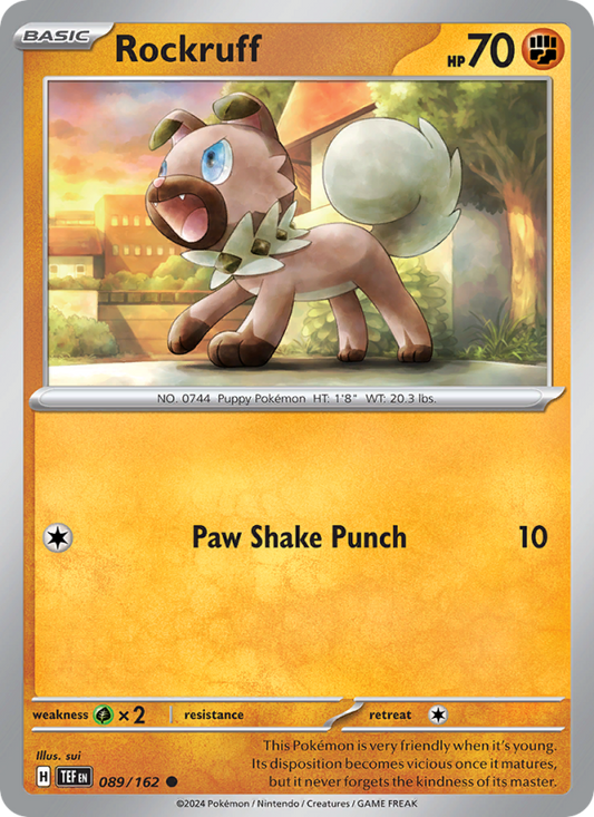 TEF Temporal Forces 089/218 Rockruff (Common - normal)