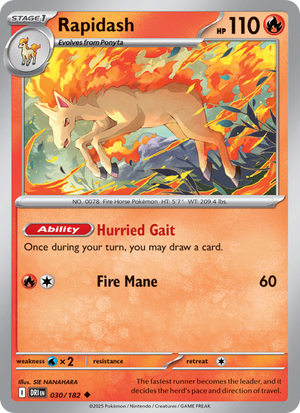 DRI Destined Rivals 030/244 Rapidash (Uncommon - reverse)