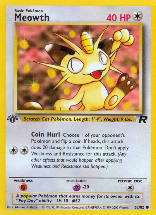 RO Team Rocket 62/83 Meowth (Common - normal-1st-edition)