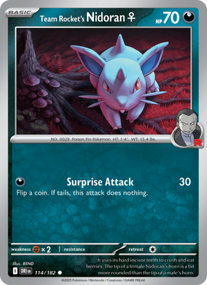 DRI Destined Rivals 114/244 Team Rocket's Nidoran♀ (Common - normal)