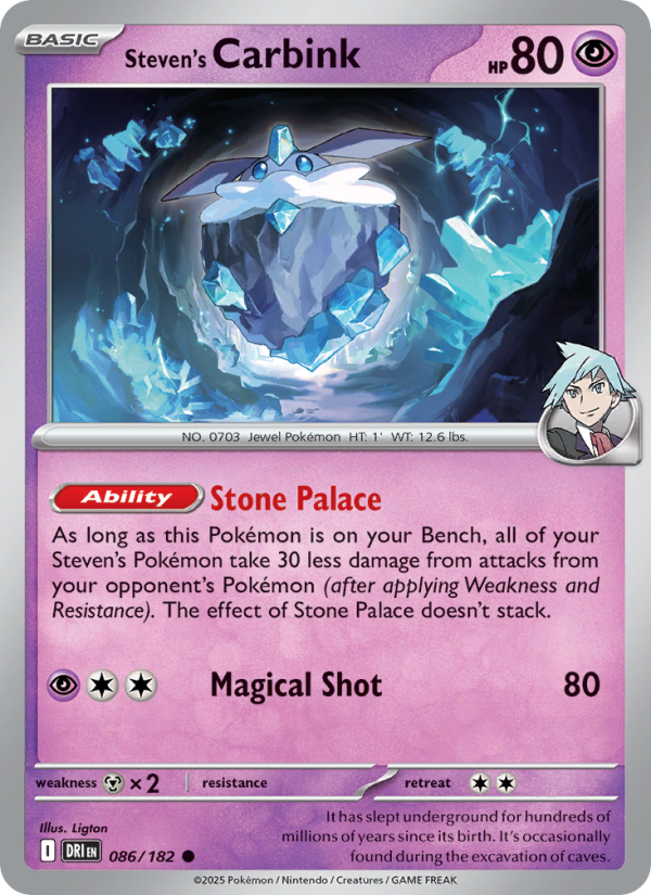 DRI Destined Rivals 086/244 Steven's Carbink (Common - normal)